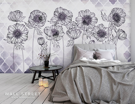 Фотообои в интерьере артикул Floreale 49, FLOREALE, Wall street Фотообои в интерьере артикул Floreale 49, FLOREALE, Wall street